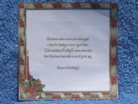 Christmas Poinsettia 8 x 8ins Insert by Susan Smith
