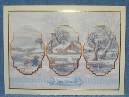 Collecting Wood for the Christmas Fire Panel Card by Susan Smith