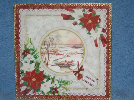 8x8 Cranberry and Ivory Vintage Christmas Mini Kit by Susan Smith