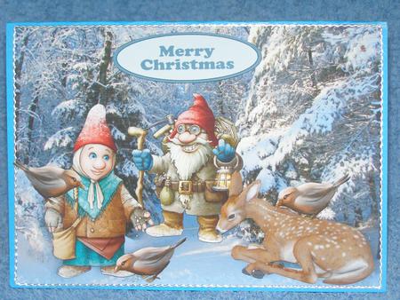 Snow Scene with Gnomes and Animals by Susan Smith