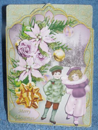 Christmas Skaters Shaped Card Mini Kit by Susan Smith