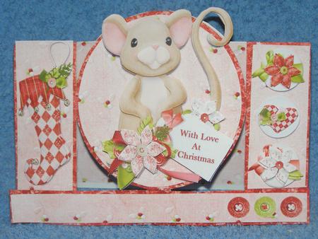Christmas Mouse Circular Stepper Card Kit by Susan Smith