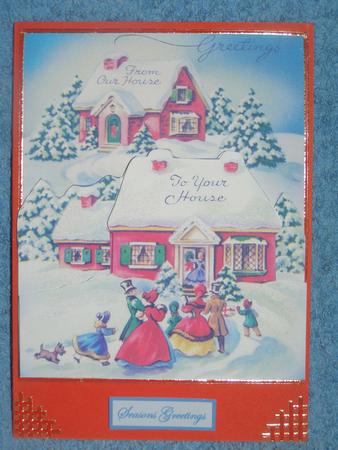 From Our House to Your House Greetings Card by Susan Smith