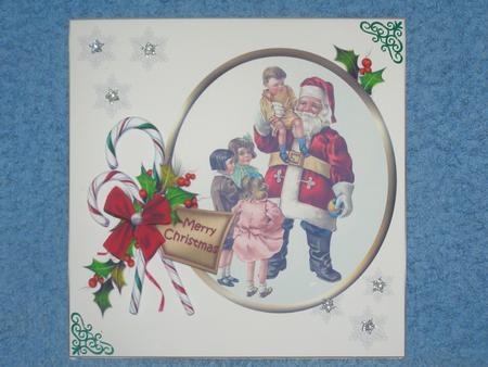 8x8 Vintage Santa with Children by Susan Smith