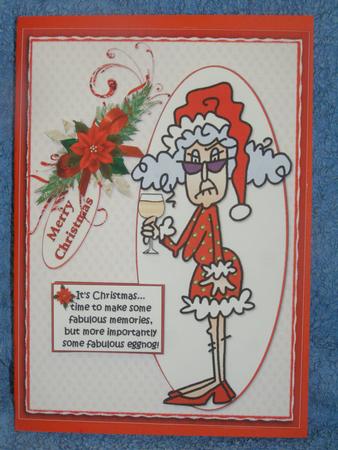 Stella and Her Eggnog Quick Card by Susan Smith