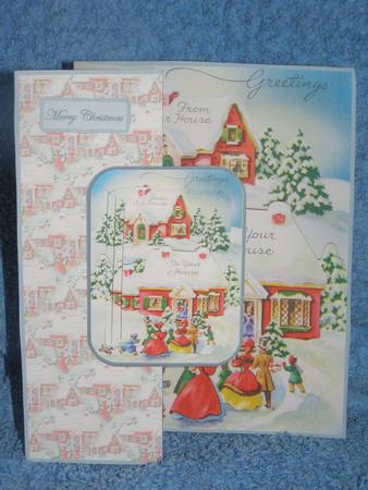 Christmas with Friends No Hole Fold Back Card by Susan Smith