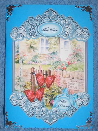 Cottage in Ornament Frame by Susan Smith
