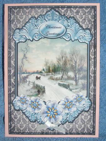 Vintage Christmas Village in Ornament Frame by Susan Smith