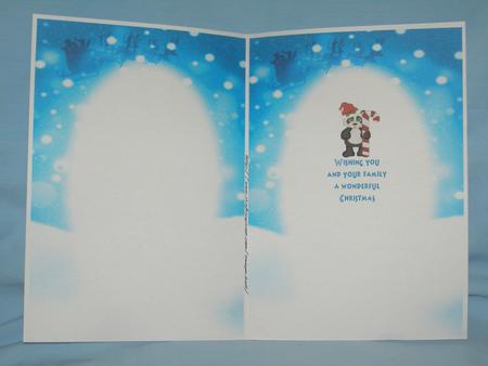 Christmas Insert to Match the Panda Card or Any by Susan Smith