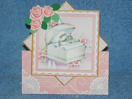 Ring Box Pink Rose Diamond Mini Card Kit by Susan Smith