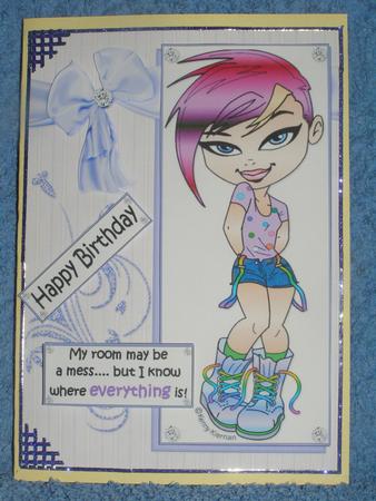 Teen Diva Knows Where Everything is Quick Card by Susan Smith
