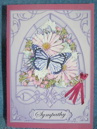 Butterfly & Daisies Fancy Arch Shaped Pyramid Sheet by Susan Smith