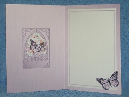Pastel Bouquet & Butterfly Fancy Arch Shaped Matching Insert by Susan Smith