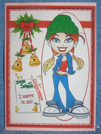 Teen Diva Writes to Santa Quick Card by Susan Smith