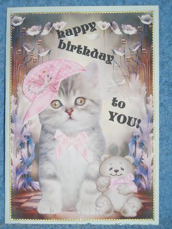 Birthday Girl Cute Kitten by Susan Smith
