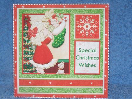 Christmas Stocking Secret Card Topper & Decoupage by Susan Smith