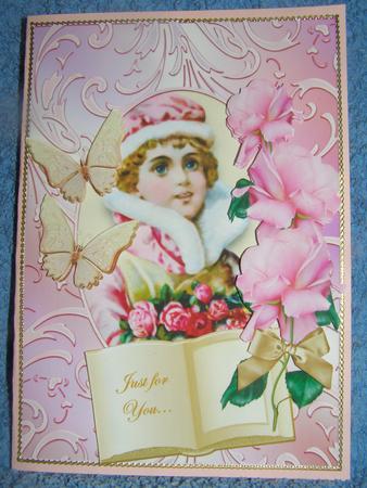 Winter Girl in Pink and Gold by Susan Smith