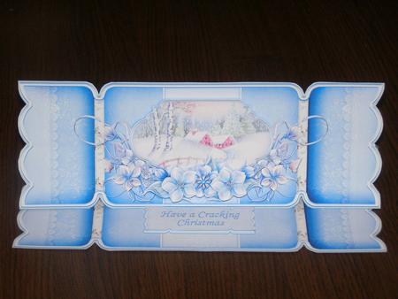 Large Dl Christmas Cracker Easel Card Kit Winter Hamlet by Susan Smith