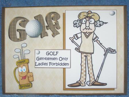Gus Thinks Golf is Just for the Men Quick Card by Susan Smith