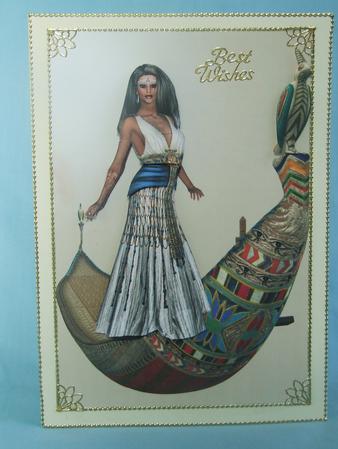 Goddess of the Nile Card Topper by Susan Smith