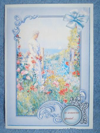 Vintage Lady in Cut Out Frame by Susan Smith