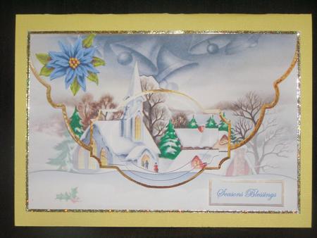 Church at Christmas Mock Envelope Card by Susan Smith