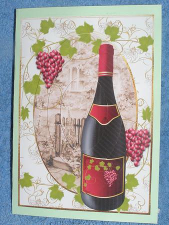 Red Wine, Vines & Sepia Cottage - Pyramid Topper by Susan Smith