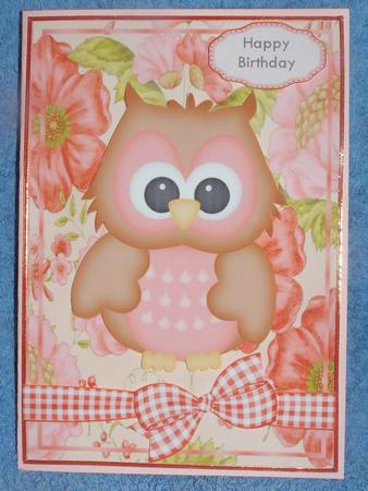 Lovely Pink Breasted Owl by Susan Smith