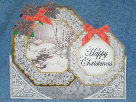 Winter Walk Happy Christmas Double Octagon Card Kit by Susan Smith
