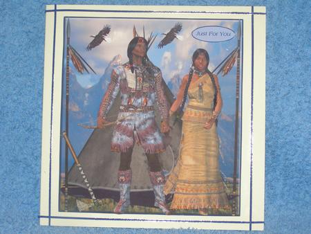 American Native Couple Topper & Decoupage by Susan Smith