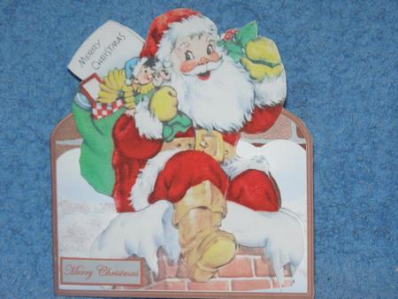 Vintage Santa Over the Edge Card Mini Kit by Susan Smith