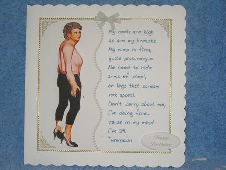 I'm 29 Card Topper by Susan Smith