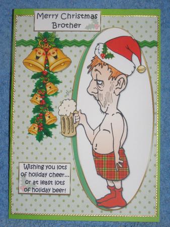 Bert Sends Christmas Wishes Quick Card by Susan Smith