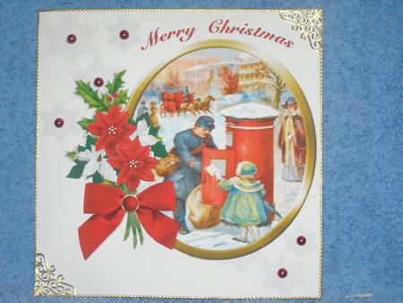 8x8 Vintage Christmas Postman by Susan Smith