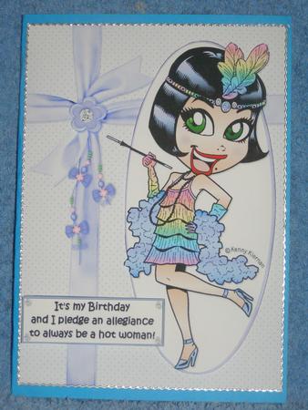 Frieda Flapper is Hot Quick Card by Susan Smith