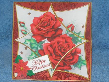 Red Roses Red 3D Star Card Mini Kit by Susan Smith