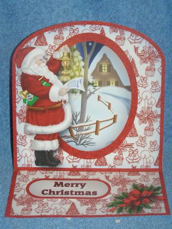 Santa's Rounds Arched Easel Card Mini Kit by Susan Smith