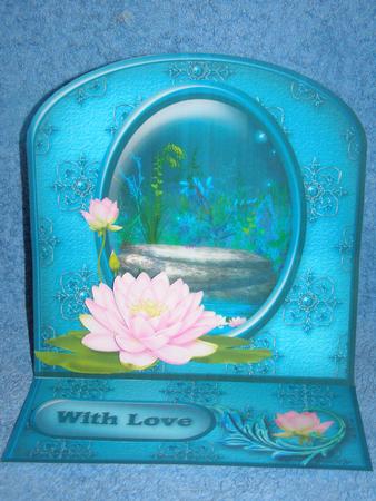 Lotus Flower Arched Easel Card Mini Kit by Susan Smith