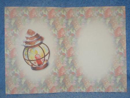 Christmas Lamp & Flowers Insert by Susan Smith