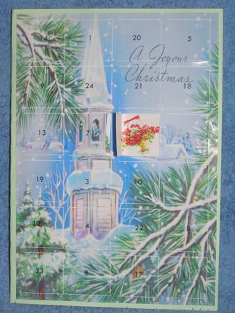 Joyful Christmas Advent Calendar Card by Susan Smith