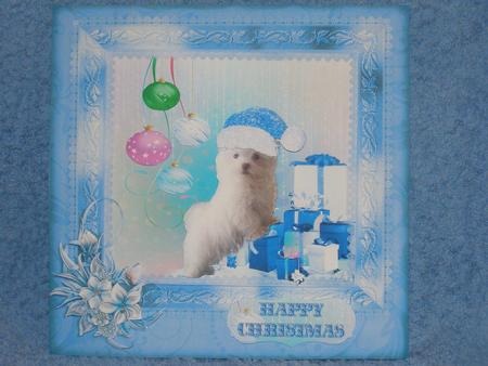 Maltese Puppy Christmas Presents Mini Kit by Susan Smith