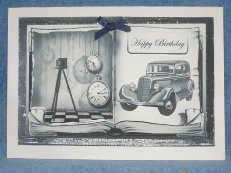 Times Gone by with Clock and Car Topper by Susan Smith