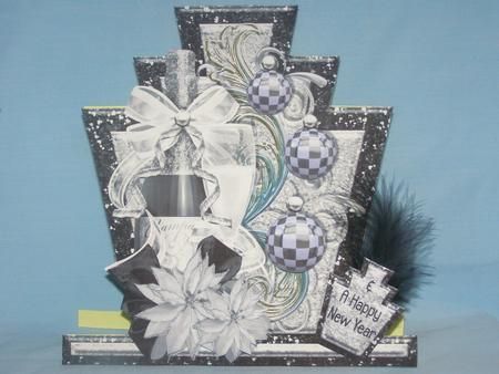 Deco Style Topper - Christmas Cheer - Black & Silver by Susan Smith