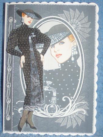 Glitter Waterfall Dress Fashion Reflections Decoupage by Susan Smith