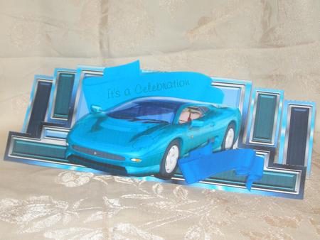 Large Dl Tiered Stepper - Spectacular Sports Car - Mini Kit by Susan Smith