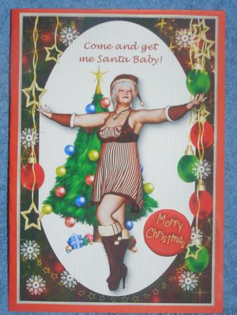Come & Get Me Santa Card Topper 1 by Susan Smith