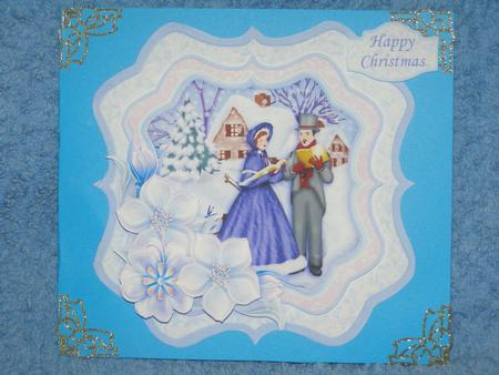 Christmas Carollers Bracket Topper Decoupage & Insert by Susan Smith