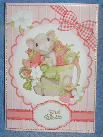 Cute Mouse in a Barrel Full of Strawberries by Susan Smith