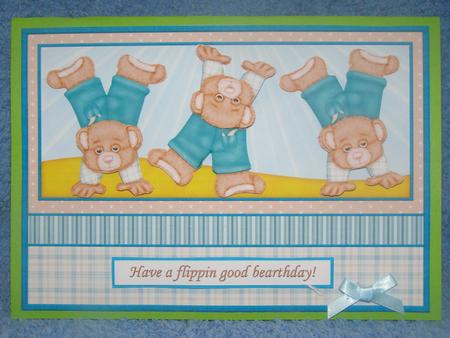 Have a Flippin Good Birthday Card Topper & Decoupage by Susan Smith