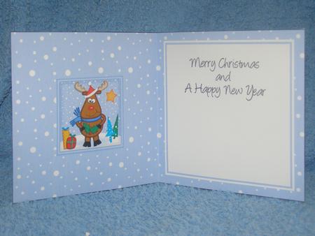 Xmas Rudolph Matching Insert Square Landscape by Susan Smith